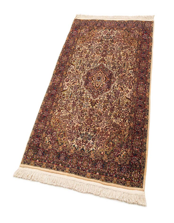 Detail image of 4' 2 x 5' 10 Hand Knotted Kashmir Wool Rug