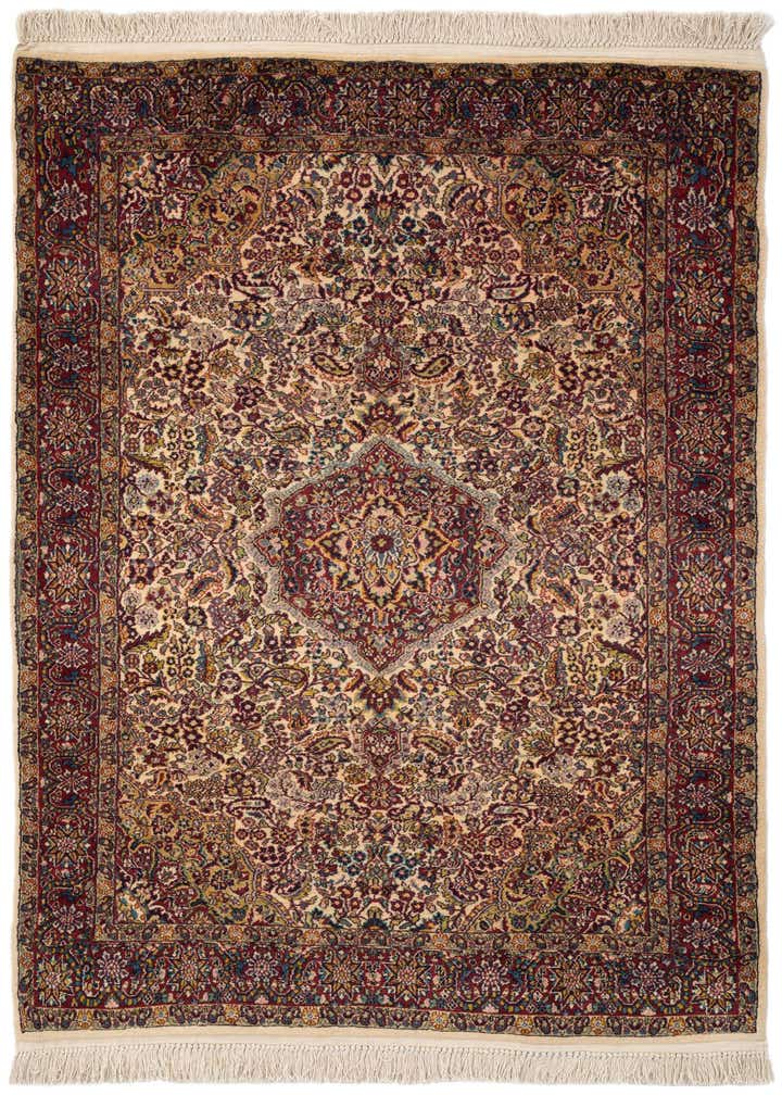 4' 2 x 5' 10 Hand Knotted Kashmir Wool Rug