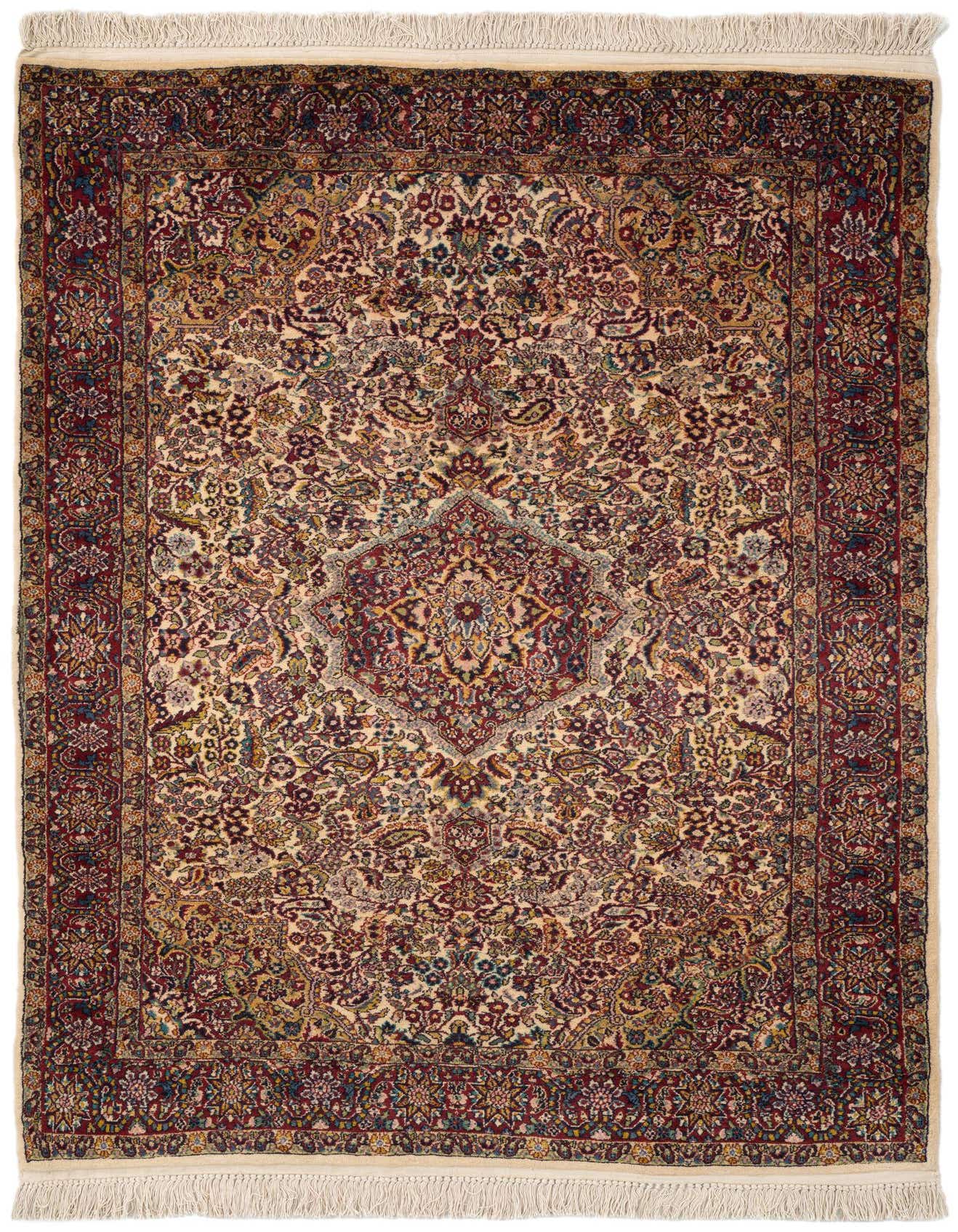 4' 2 x 5' 10 Hand Knotted Kashmir Wool Rug