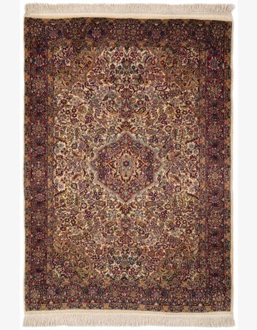 4' 2 x 5' 10 Hand Knotted Kashmir Wool Rug