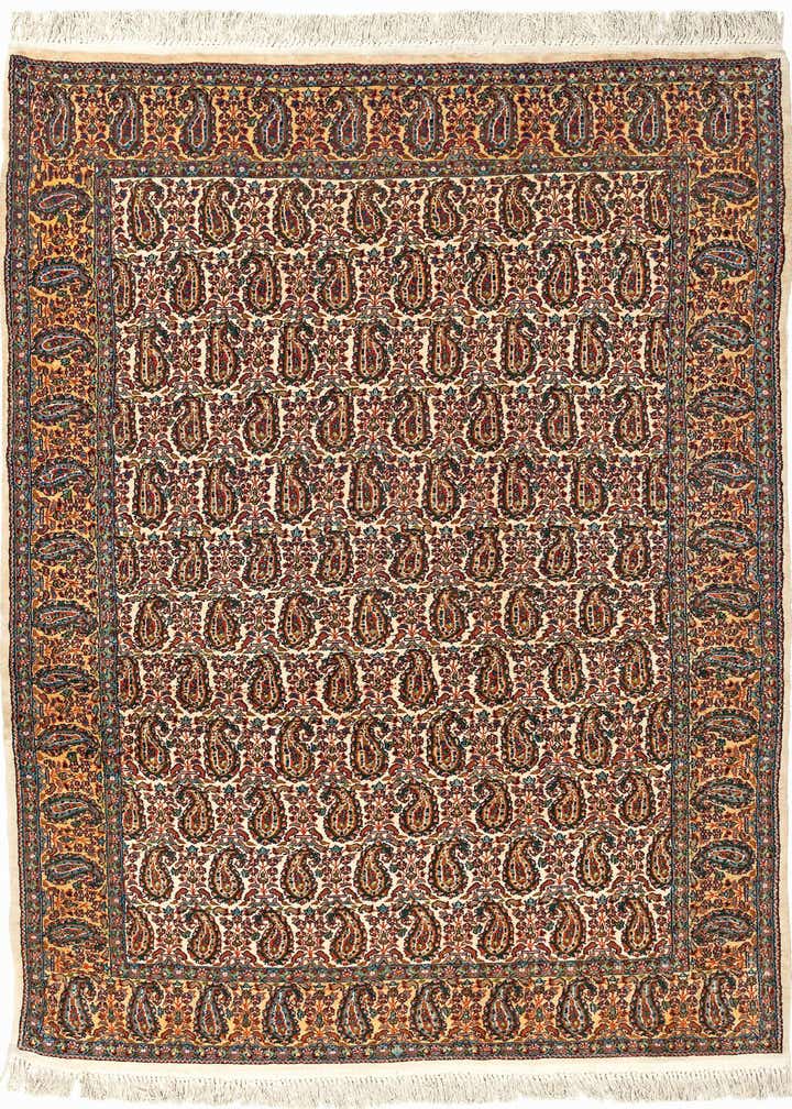 4' x 6' Hand Knotted Kashmir Oriental Wool Rug