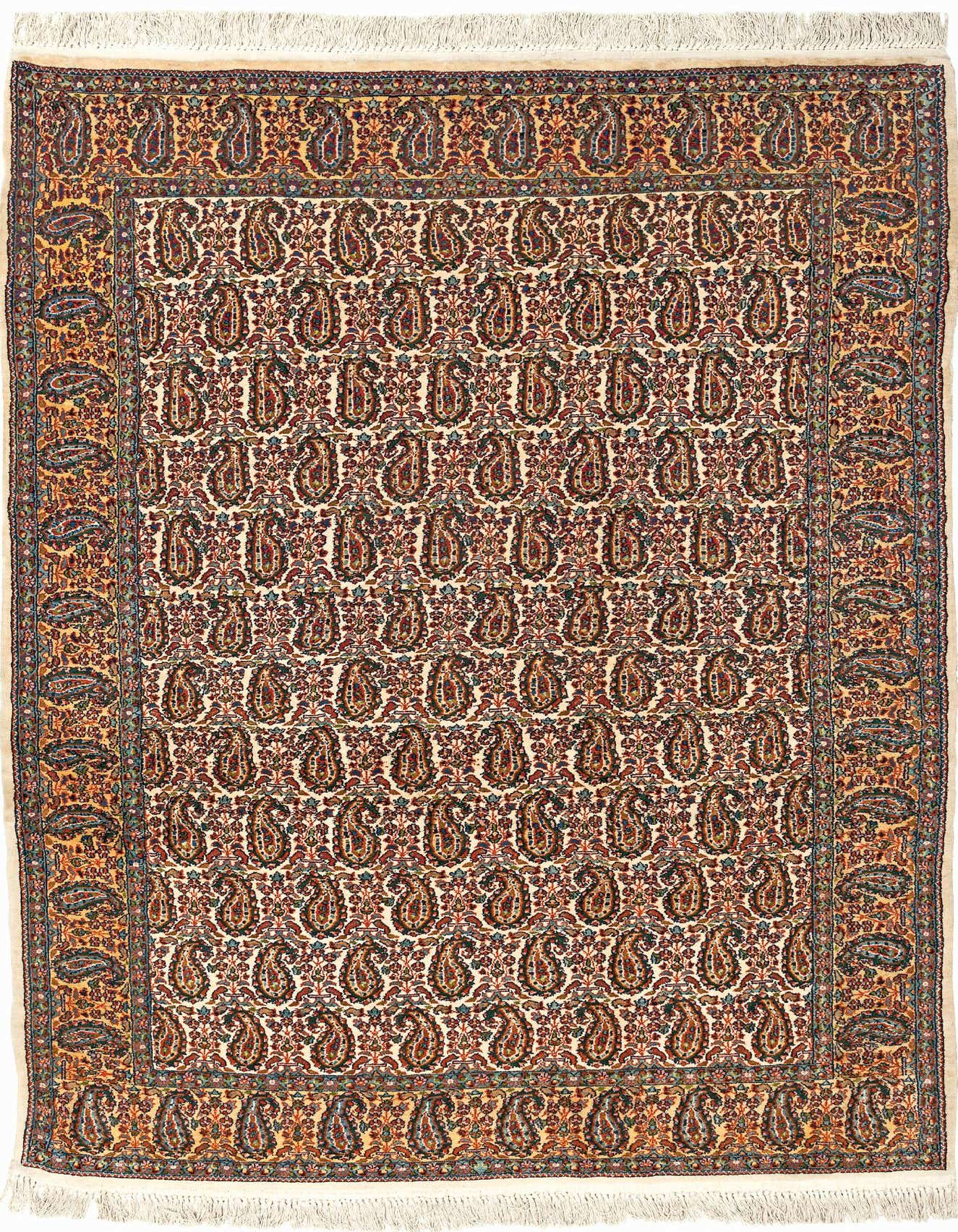 4' x 6' Hand Knotted Kashmir Oriental Wool Rug