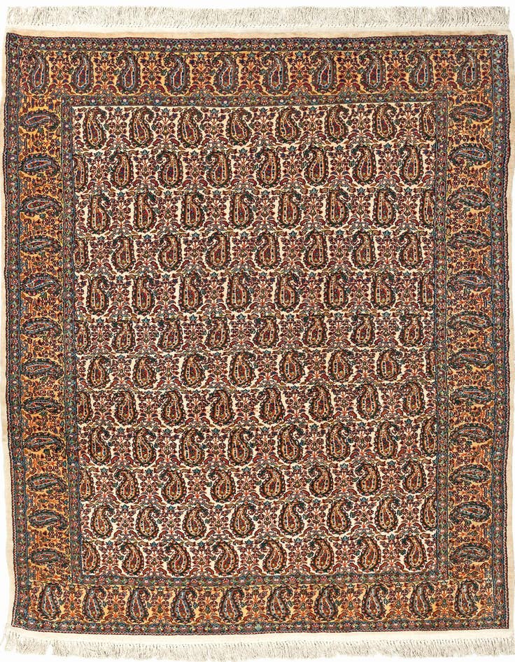 Detail image of 4' x 6' Hand Knotted Kashmir Oriental Wool Rug