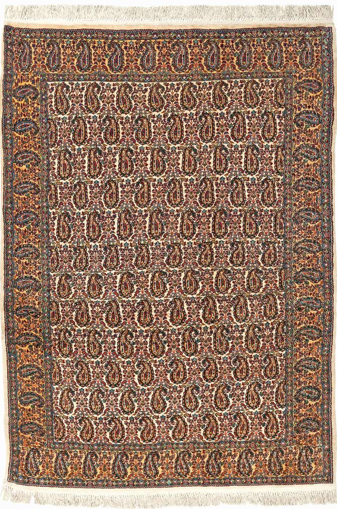 4' x 6' Hand Knotted Kashmir Oriental Wool Rug