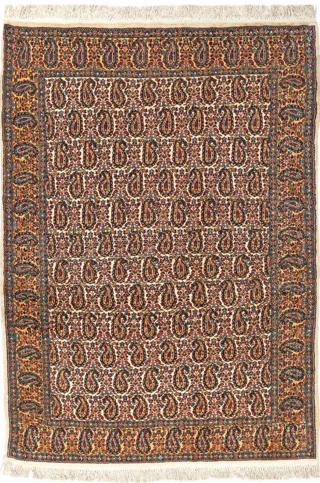 Detail image of 4' x 6' Hand Knotted Kashmir Oriental Wool Rug