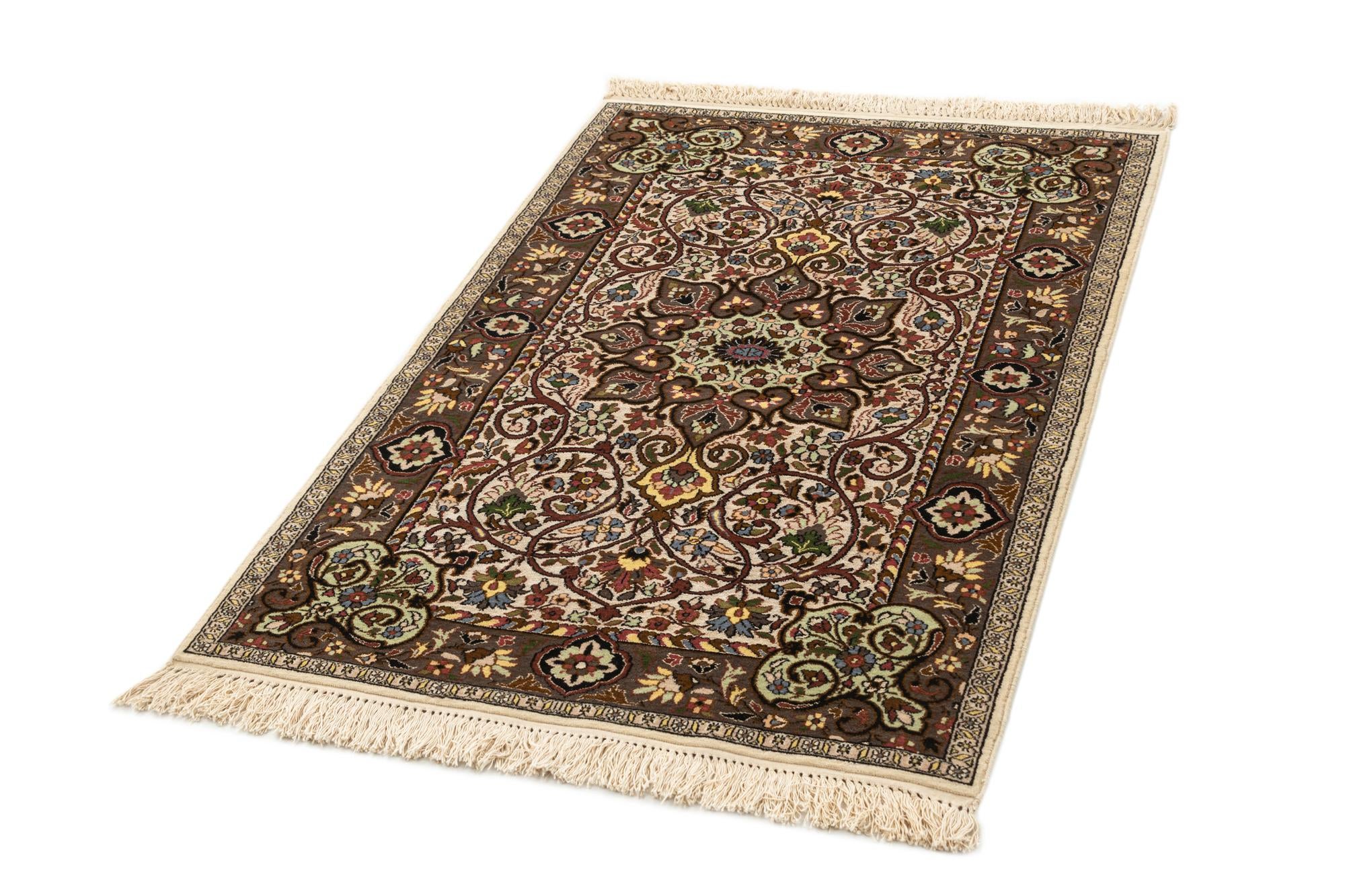 3' x 5' Hand Knotted Kashmir Oriental Wool Rug