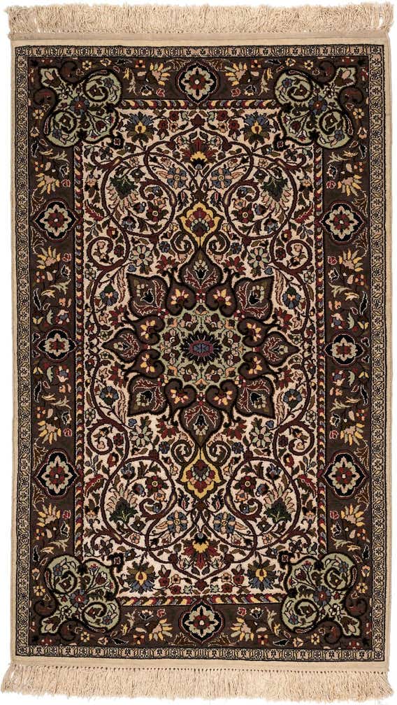 3' x 5' Hand Knotted Kashmir Oriental Wool Rug