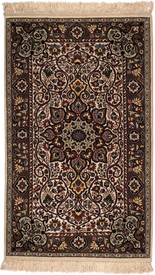 Detail image of 3' x 5' Hand Knotted Kashmir Oriental Wool Rug
