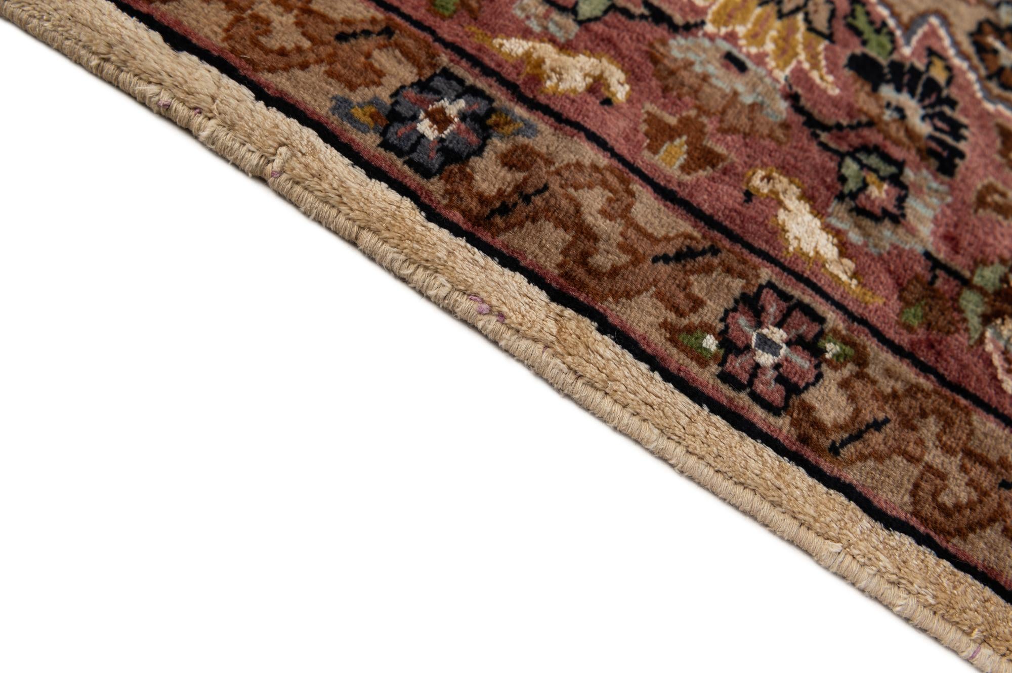 4' 3 x 5' 10 Hand Knotted Kashmir Oriental Rug