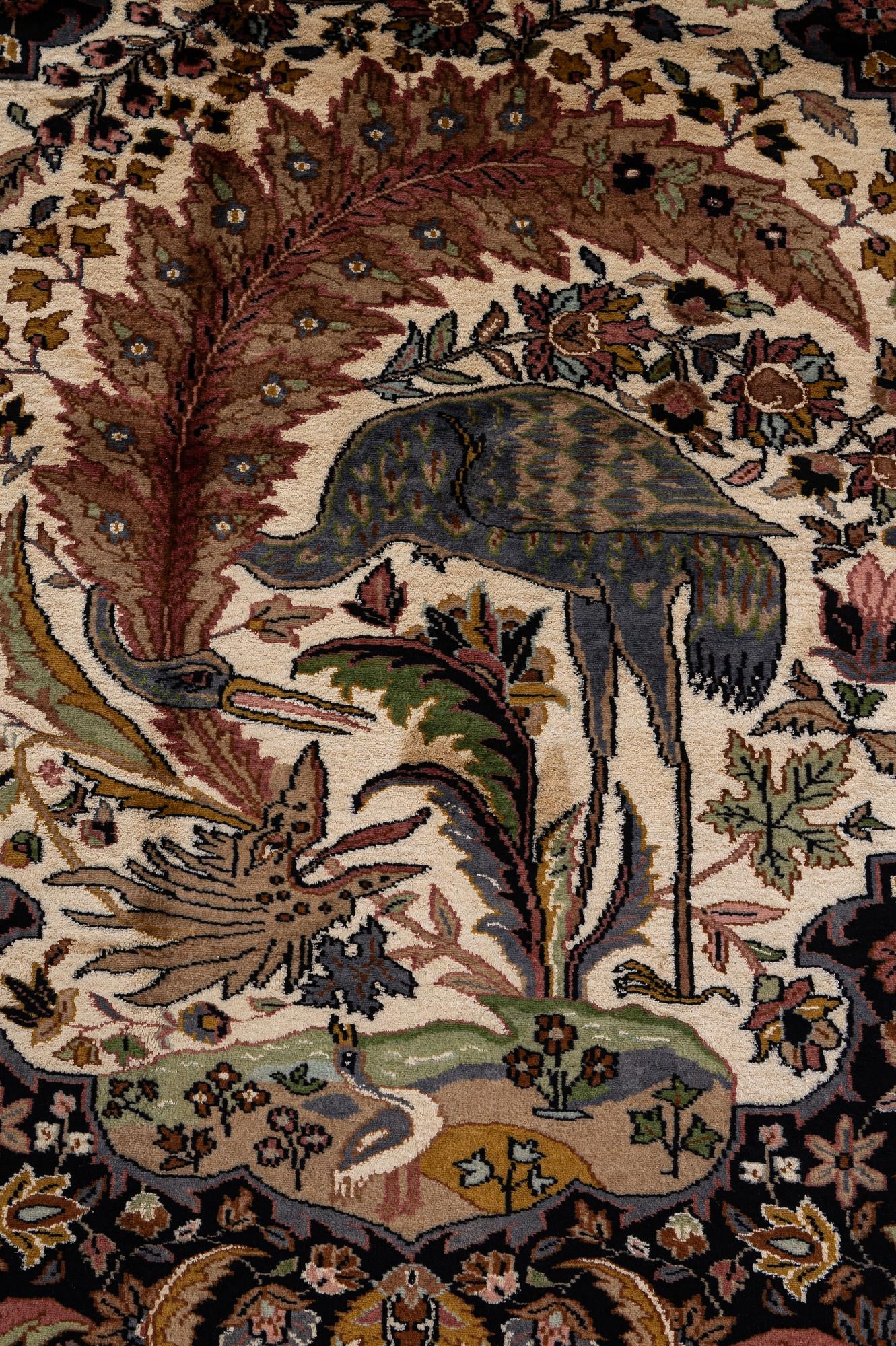 4' 3 x 5' 10 Hand Knotted Kashmir Oriental Rug