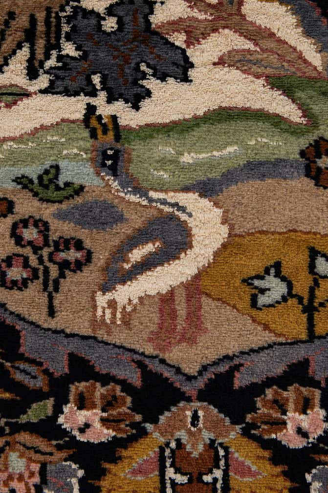 4' 3 x 5' 10 Hand Knotted Kashmir Oriental Rug