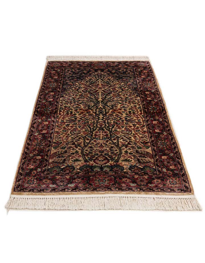 3' 1 x 5' 3 Hand Knotted Kashmir Oriental Rug