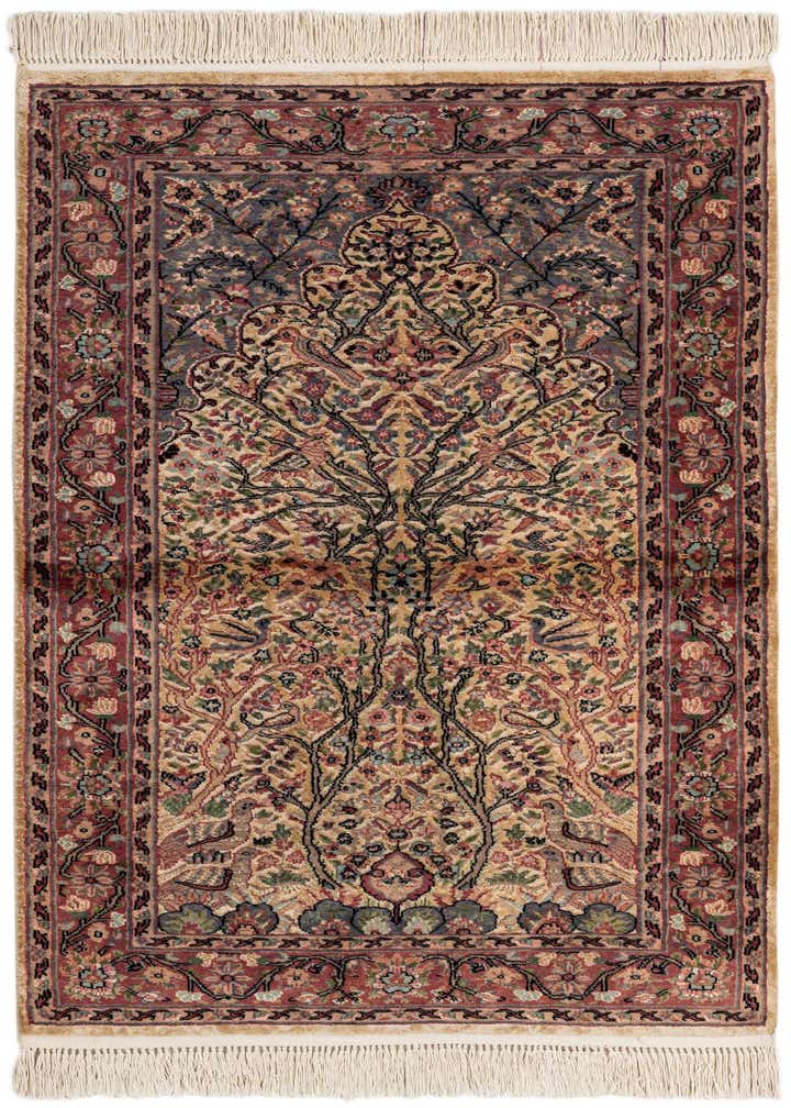 3' 1 x 5' 3 Hand Knotted Kashmir Oriental Rug