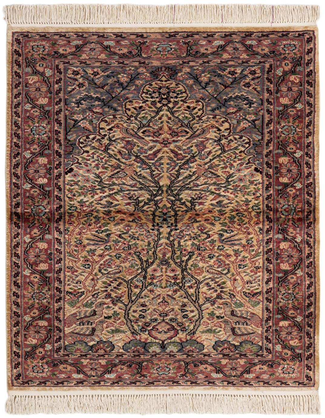 3' 1 x 5' 3 Hand Knotted Kashmir Oriental Rug