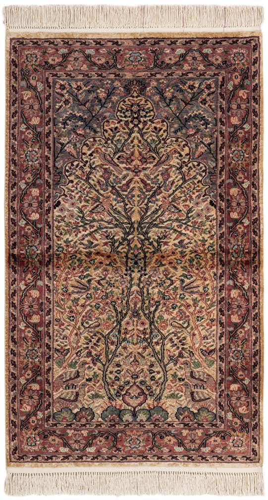 3' 1 x 5' 3 Hand Knotted Kashmir Oriental Rug