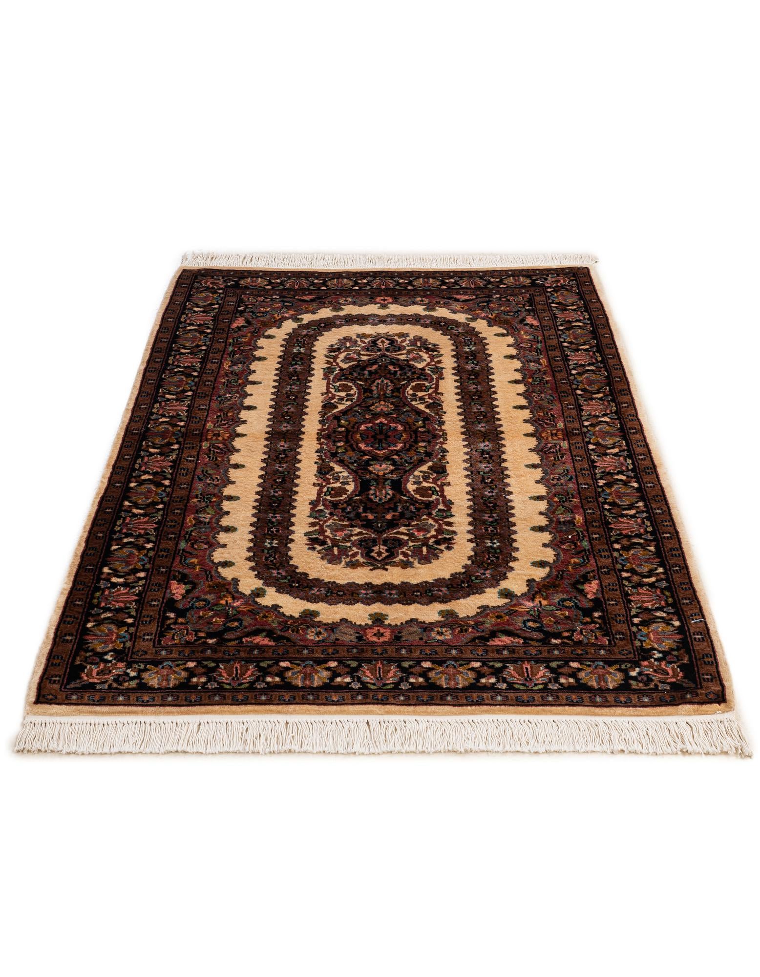 3' 4 x 5' Hand Knotted Kashmir Oriental Wool Rug