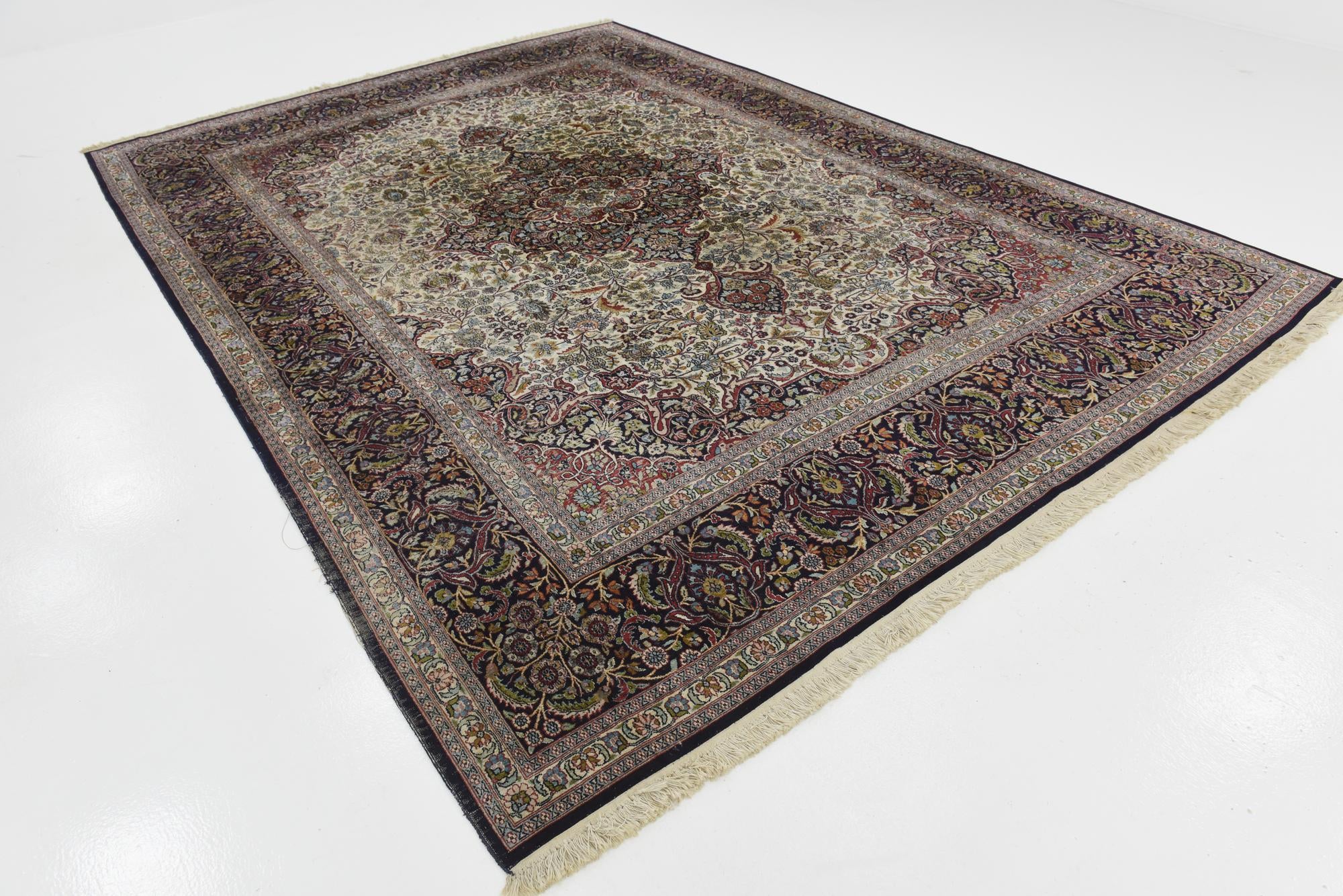 8' 10 x 12' 6 Hand Knotted Kashmir Oriental Wool Rug