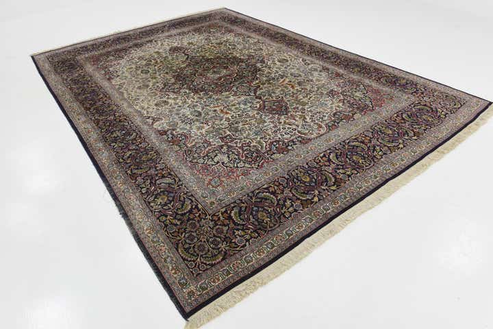 8' 10 x 12' 6 Hand Knotted Kashmir Oriental Wool Rug