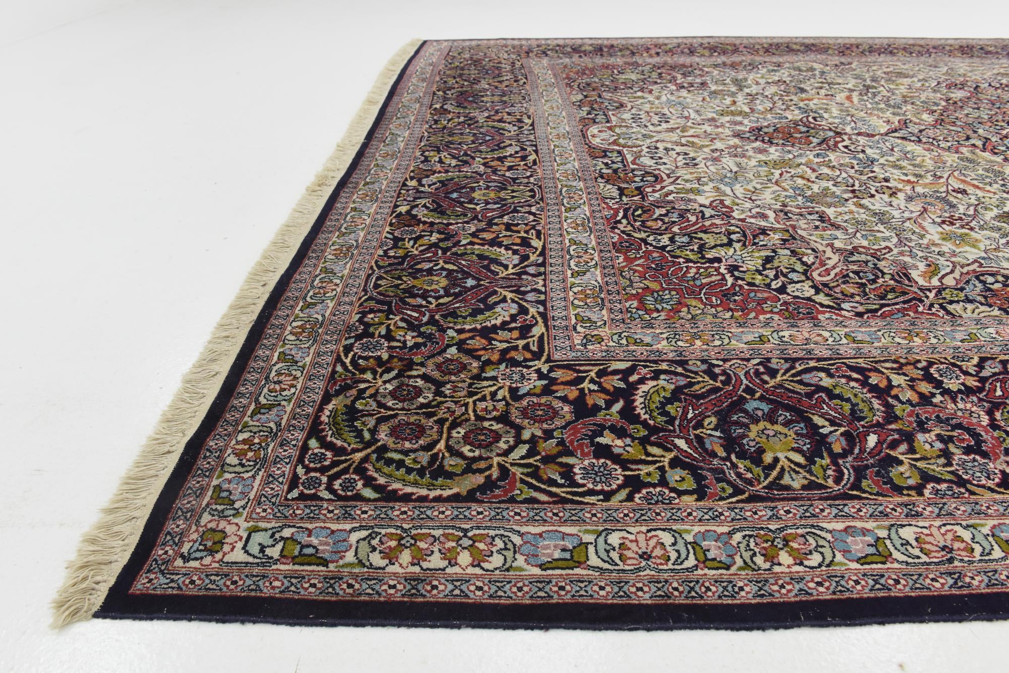 8' 10 x 12' 6 Hand Knotted Kashmir Oriental Wool Rug