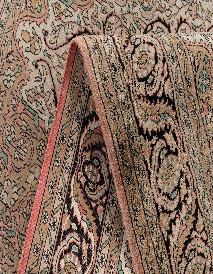 Detail image of 4' 1 x 6' 2  Hand Knotted Kashmir Wool Rug