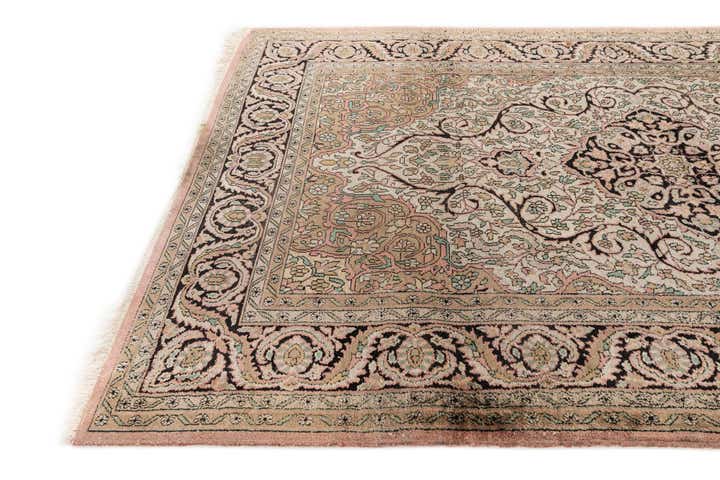 4' 1 x 6' 2 Hand Knotted Kashmir Wool Rug