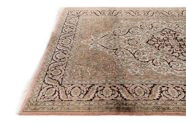 Detail image of 4' 1 x 6' 2 Hand Knotted Kashmir Wool Rug