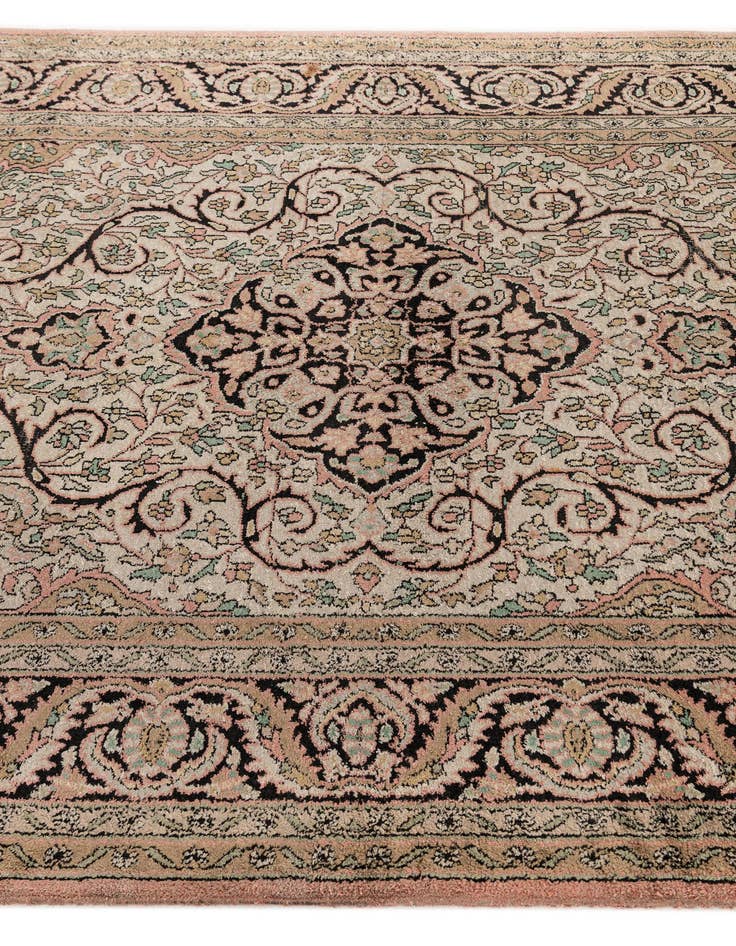 Detail image of 4' 1 x 6' 2 Hand Knotted Kashmir Wool Rug