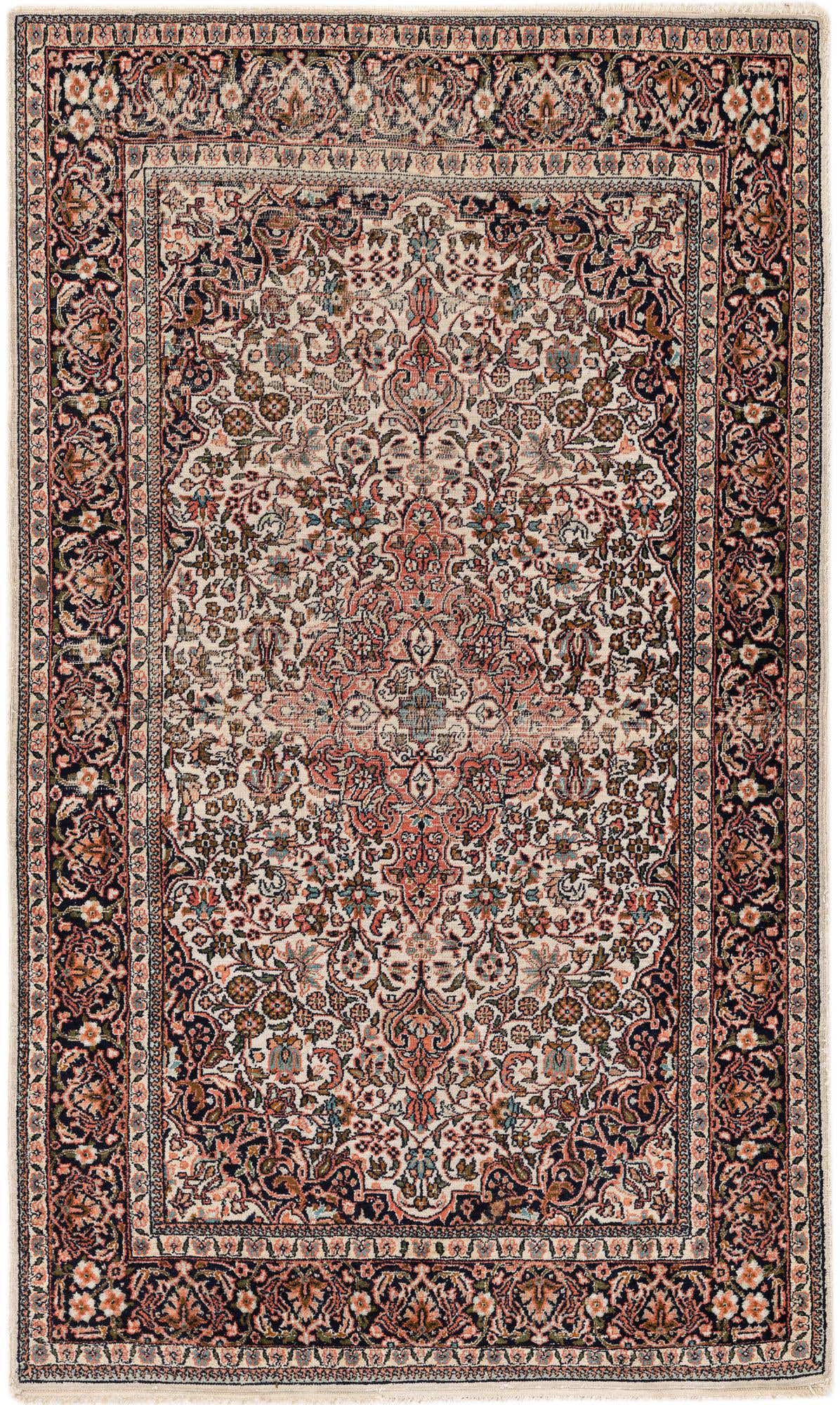 3' x 5' Hand Knotted Kashmir Oriental Wool Rug