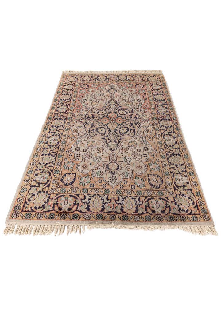 3' x 4' 8 Hand Knotted Kashmir Oriental Wool Rug