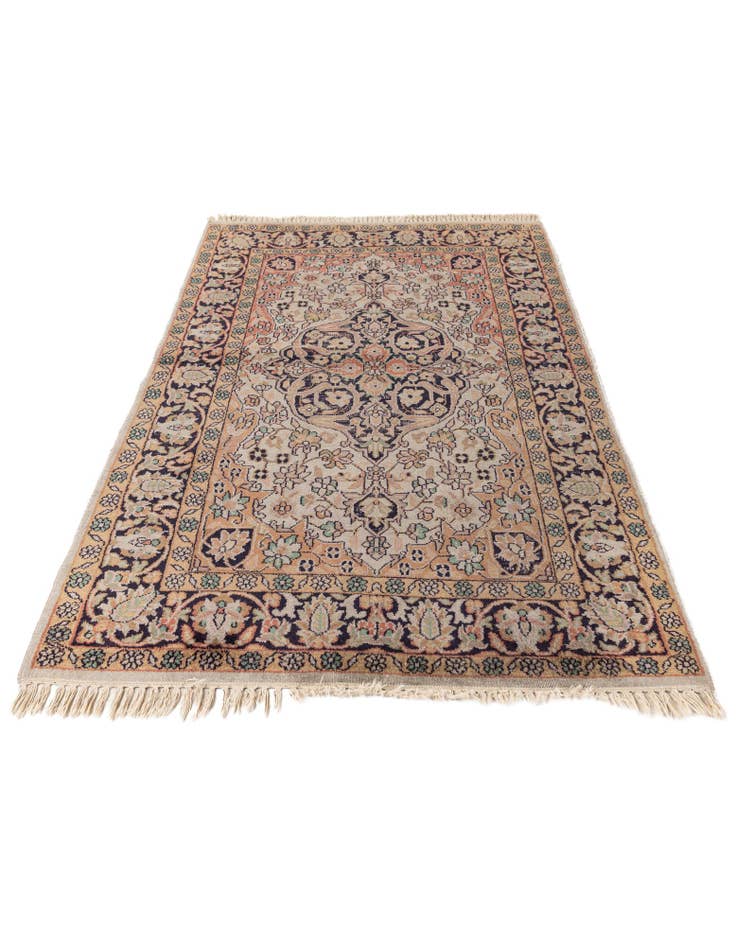 Detail image of 3' x 4' 8 Hand Knotted Kashmir Oriental Wool Rug