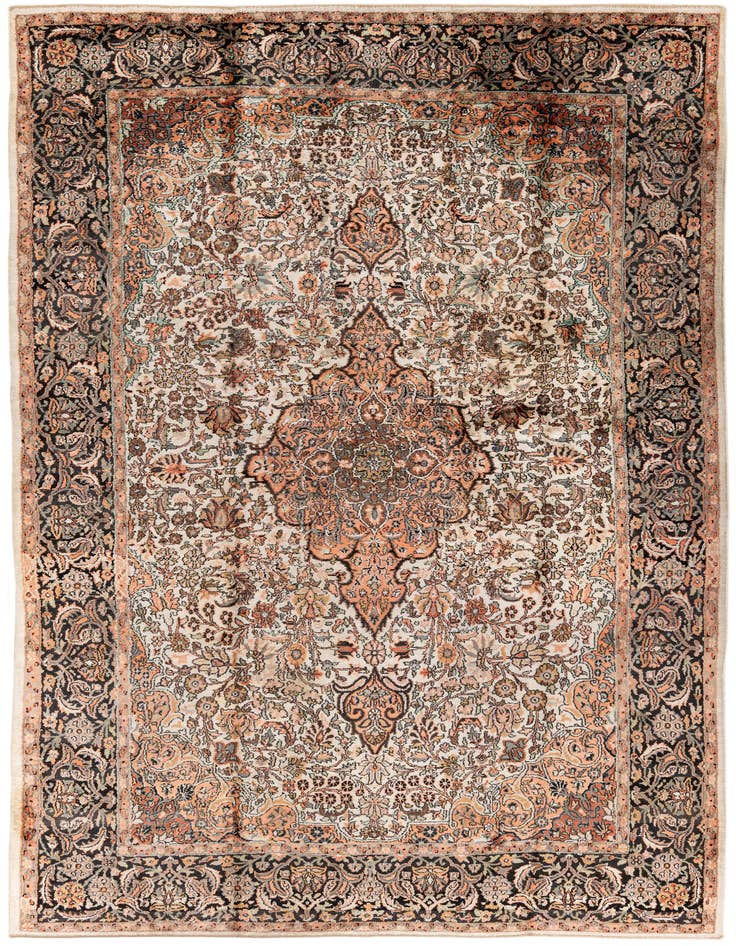 Detail image of 5' 10 x 9' 5 Hand Knotted Kashmir Oriental Rug
