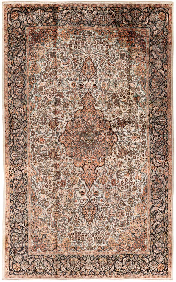 Detail image of 5' 10 x 9' 5 Hand Knotted Kashmir Oriental Rug
