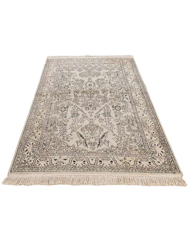 3' 2 x 5' 1 Hand Knotted Kashmir Oriental Wool Rug