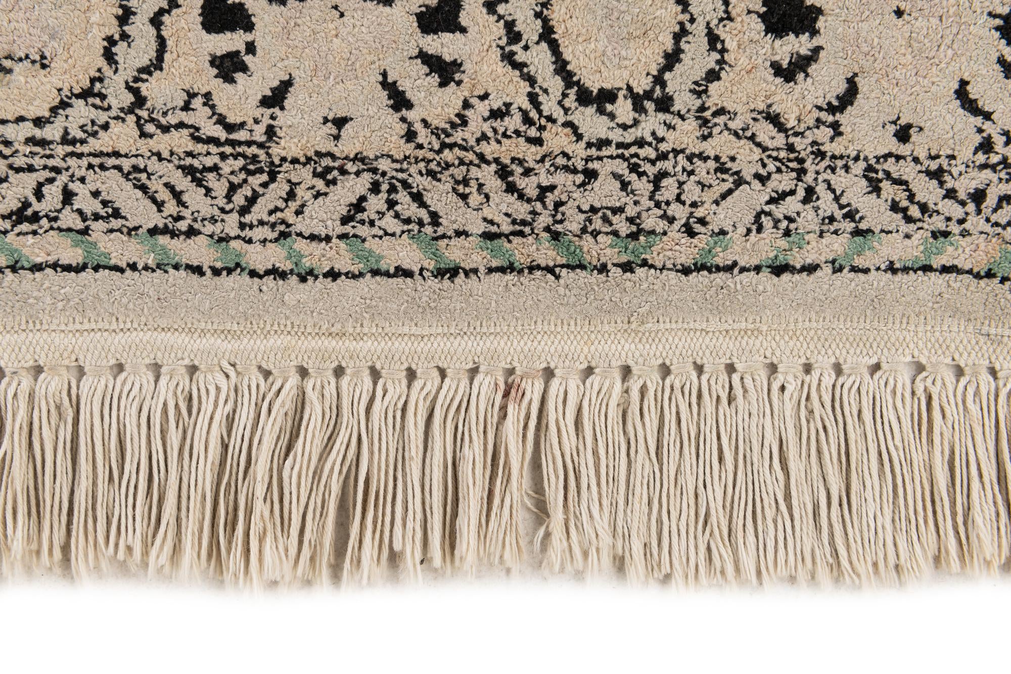 3' 2 x 5' 1 Hand Knotted Kashmir Oriental Wool Rug