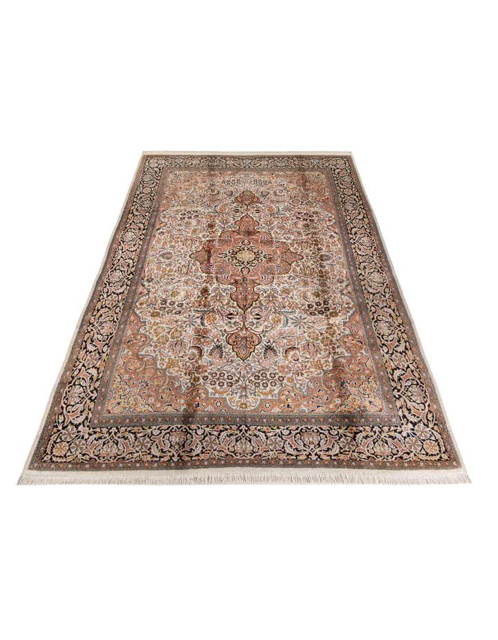6' 11 x 10' 7 Hand Knotted Kashmir Oriental Wool Rug
