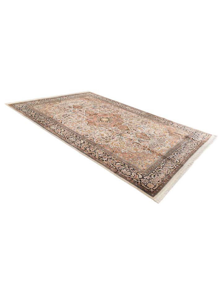 6' 11 x 10' 7 Hand Knotted Kashmir Oriental Wool Rug
