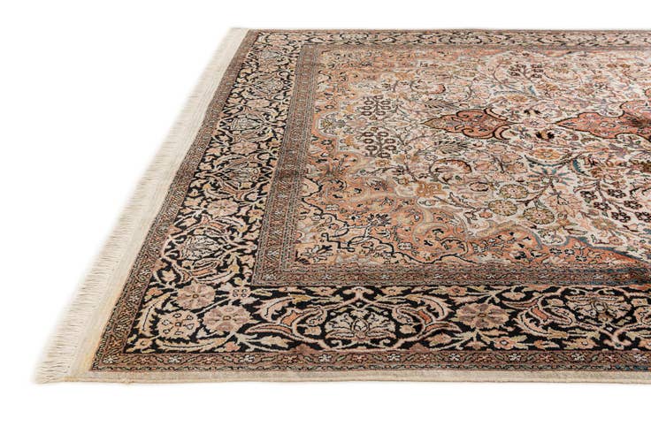 Detail image of 6' 11 x 10' 7 Hand Knotted Kashmir Oriental Wool Rug