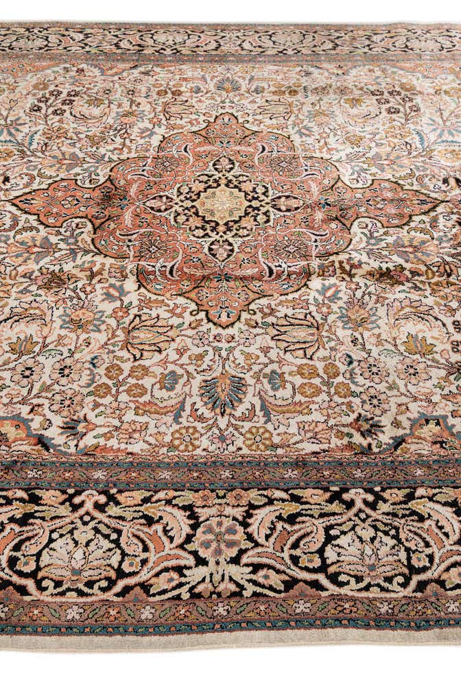 6' 11 x 10' 7 Hand Knotted Kashmir Oriental Wool Rug