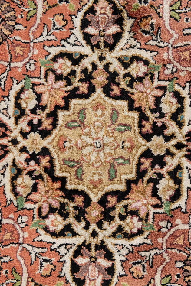 Detail image of 6' 11 x 10' 7 Hand Knotted Kashmir Oriental Wool Rug