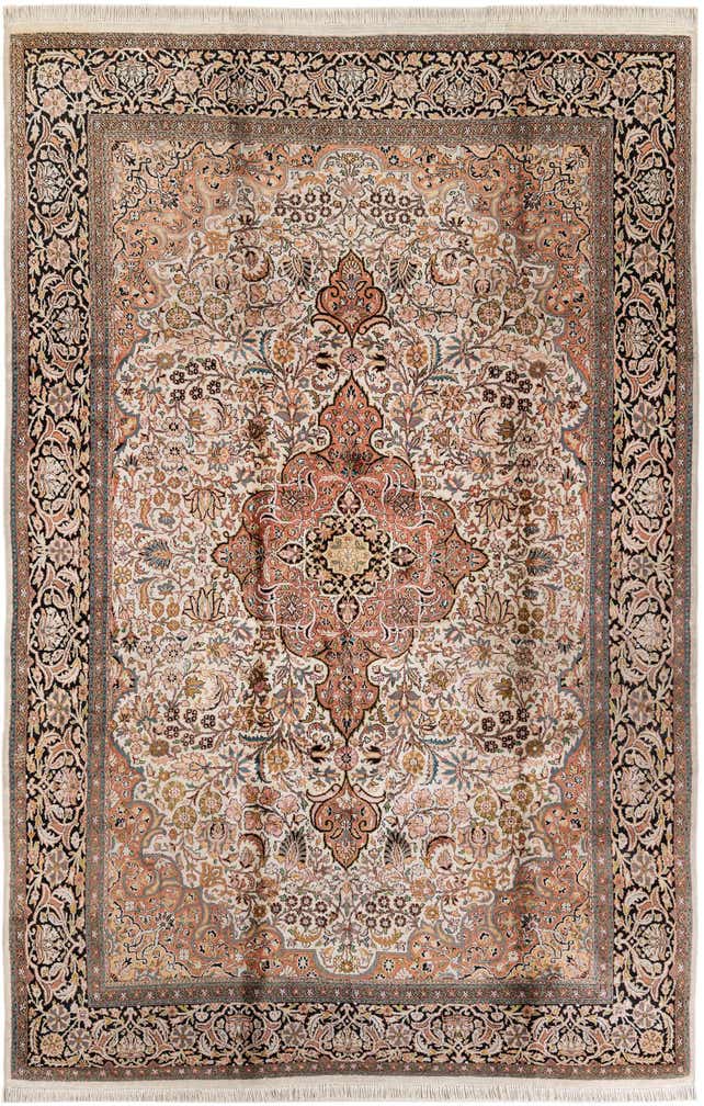6' 11 x 10' 7 Hand Knotted Kashmir Oriental Wool Rug
