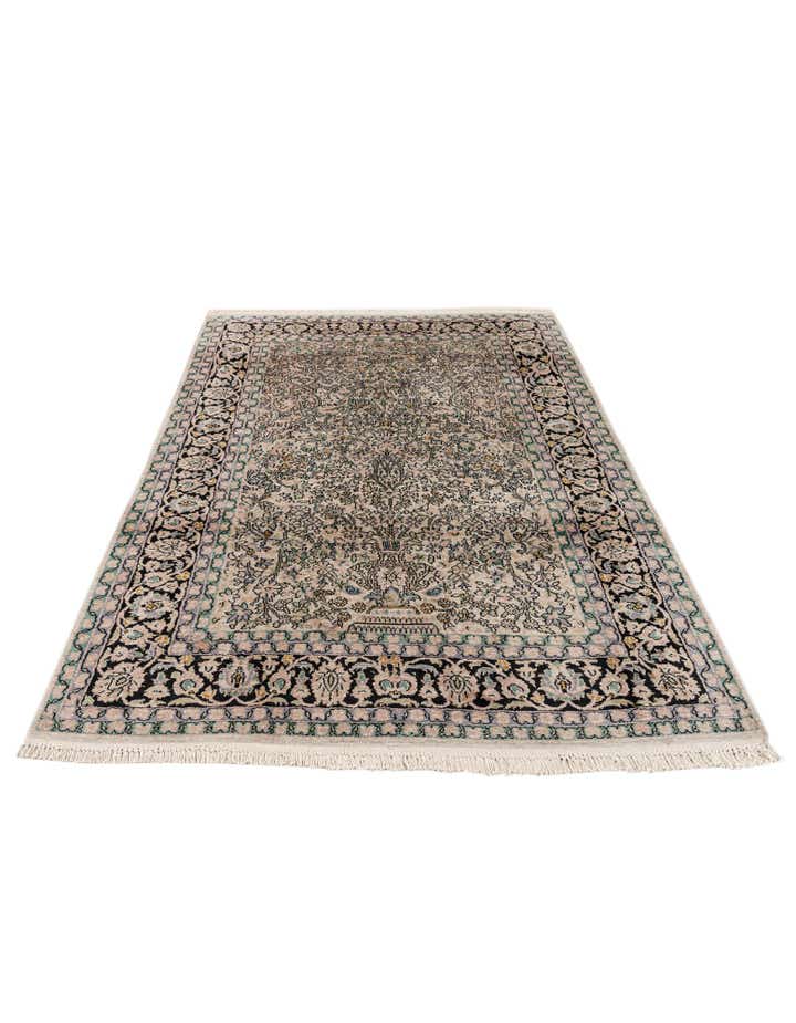 4' x 6' 1 Hand Knotted Kashmir Oriental Rug