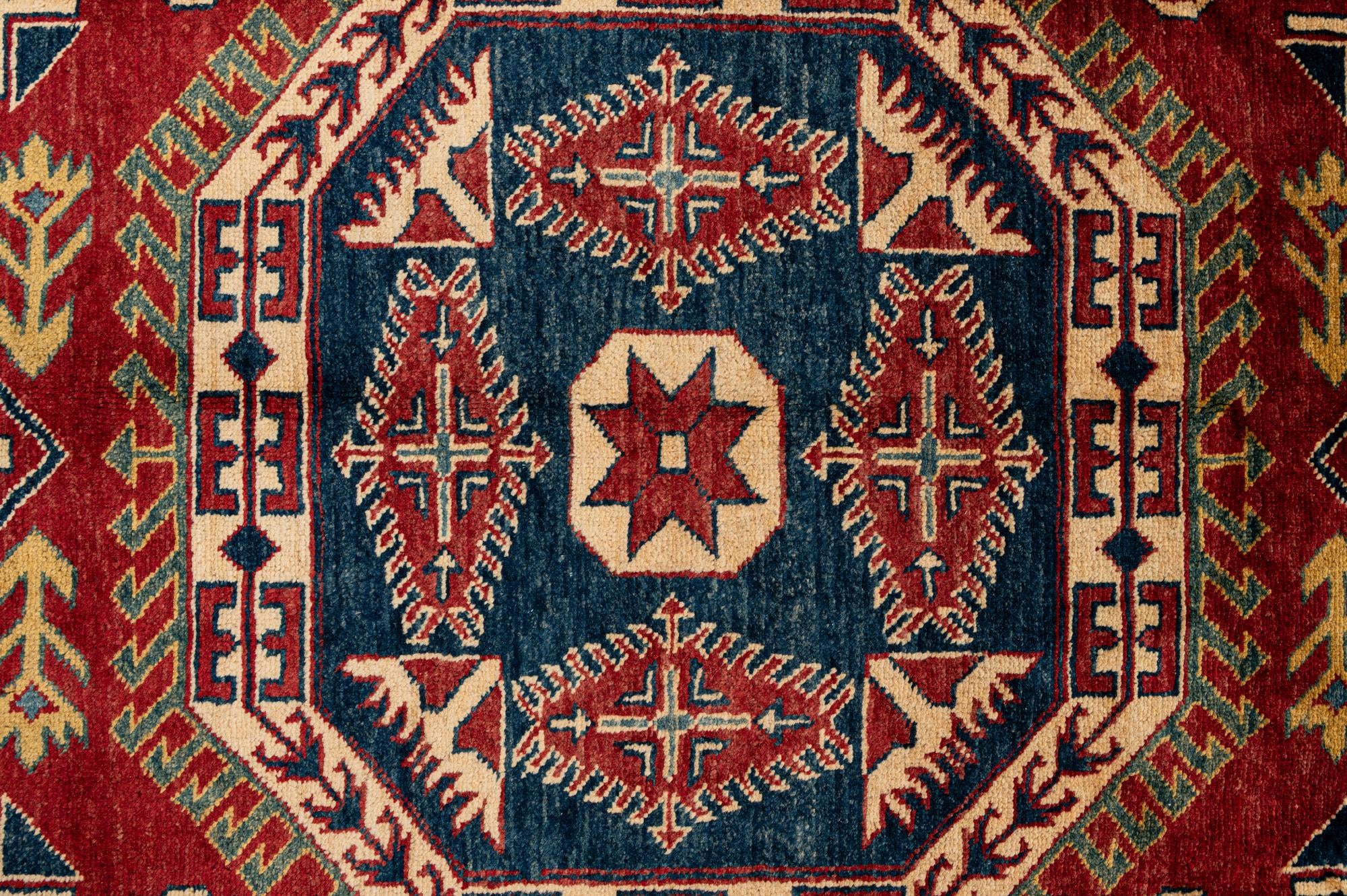 7' 1 x 10' 10 Hand Knotted Kazak Wool Rug