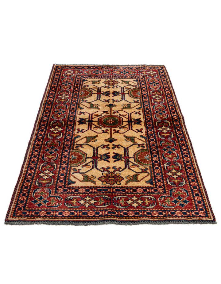 3' x 4' 11 Hand Knotted Kazak Wool Rug