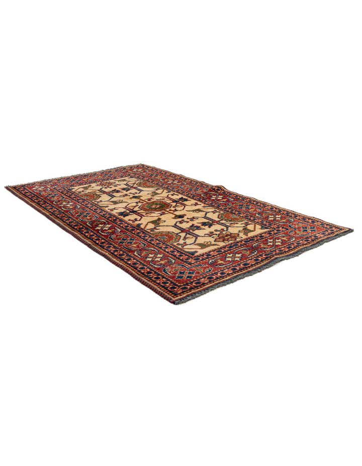 3' x 4' 11 Hand Knotted Kazak Wool Rug