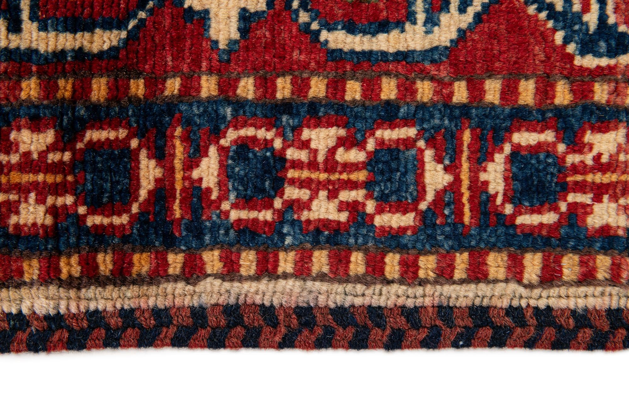 3' x 4' 11 Hand Knotted Kazak Wool Rug
