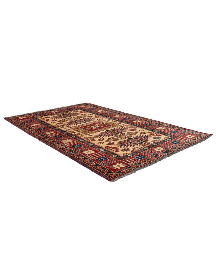 Detail image of 3' 4 x 5' 5  Hand Knotted Kazak Wool Rug