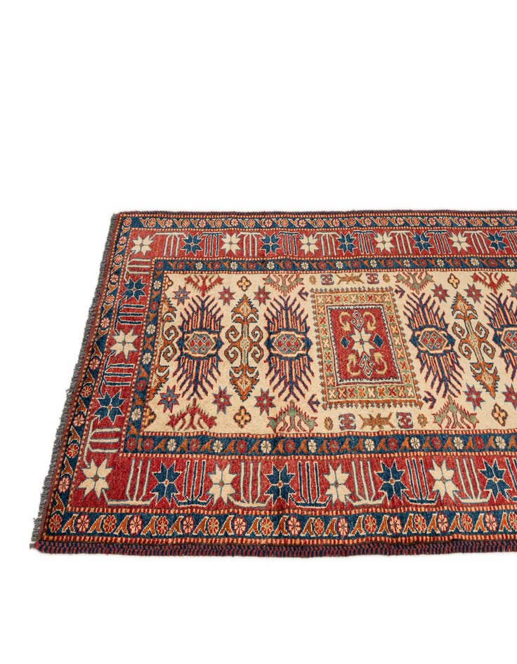 Detail image of 3' 4 x 5' 5  Hand Knotted Kazak Wool Rug