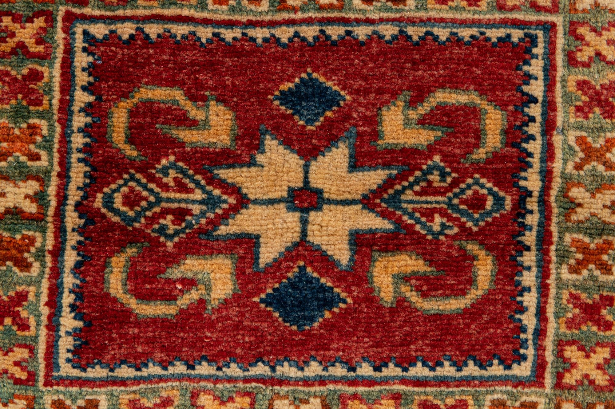 3' 4 x 5' 5 Hand Knotted Kazak Wool Rug