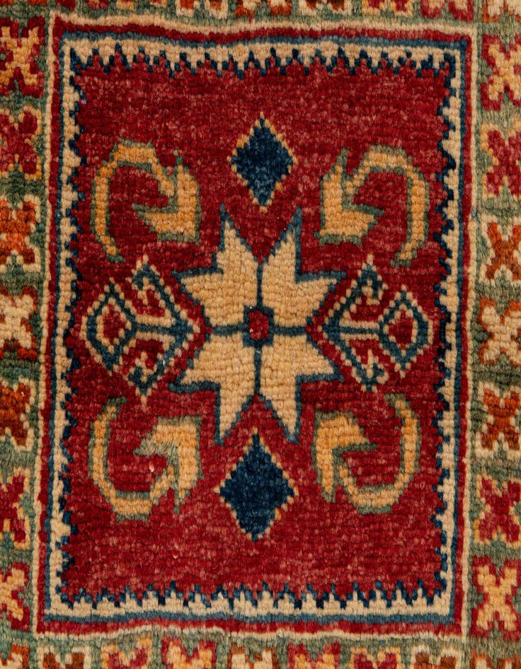 Detail image of 3' 4 x 5' 5  Hand Knotted Kazak Wool Rug