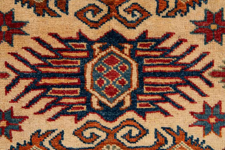 3' 4 x 5' 5 Hand Knotted Kazak Wool Rug